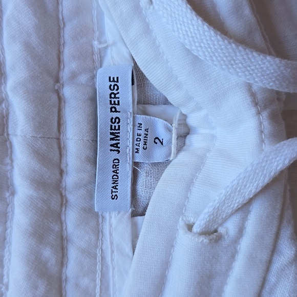 James Perse, Standard, White Linen Drawstring Pants, EUC, Women's 2 - Picture 4 of 12